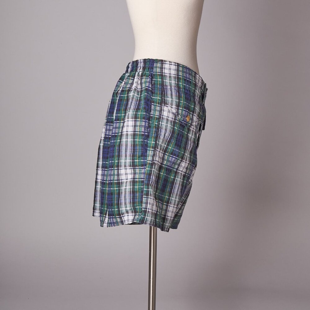 1960s Plaid Pool Pants Swim Shorts